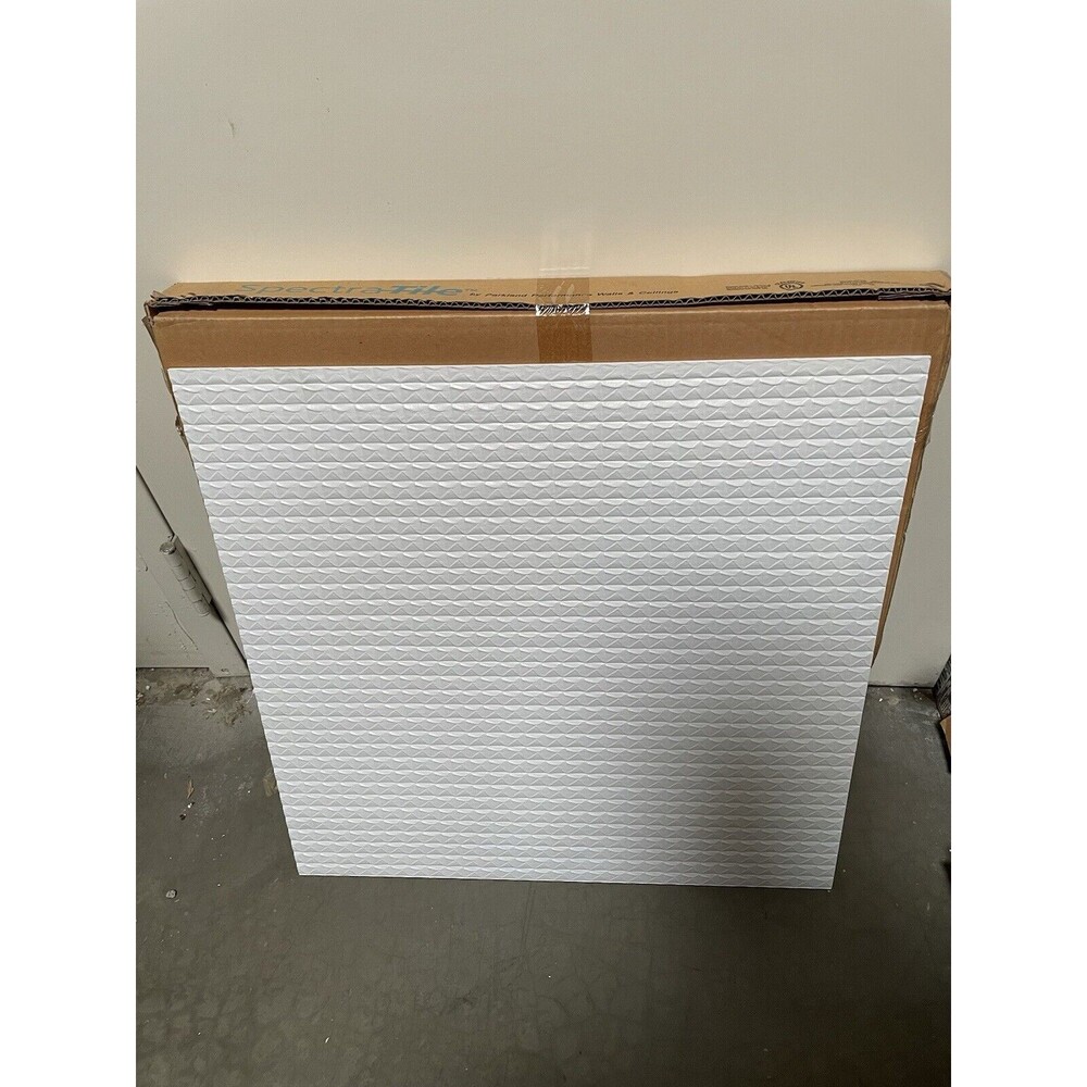 1 cs of 12 Ceiling Tiles 2’x2’ 48 sqft Waterproof Diamond Pyramid Texture